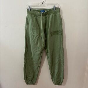 China Market Varsity Green Sweatpants Joggers Medium